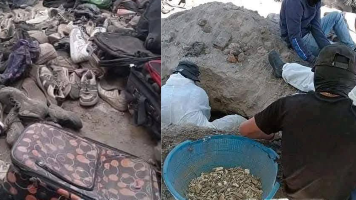 Autoridades mexicanas investigan los restos y prendas halladas en el crematorios