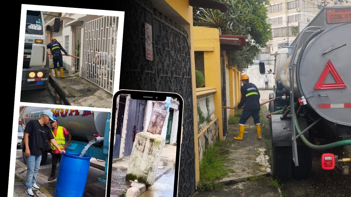 Tanqueros llegaron a Urdesa Norte para surtir de agua