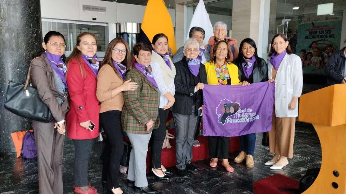 Lucha. El trabajo de la Red de mujeres amazónicas se hace sentir en la Asamblea Nacional en la lucha por sus derechos.