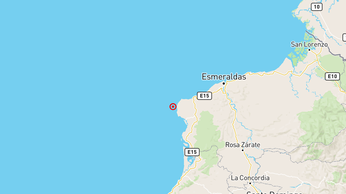 Sismo se reportó en Esmeraldas.