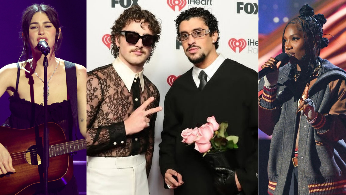 Gracie Abrams, Benson Boone, Bad Bunny y Doechii en los iHeart Music Awards 2025.