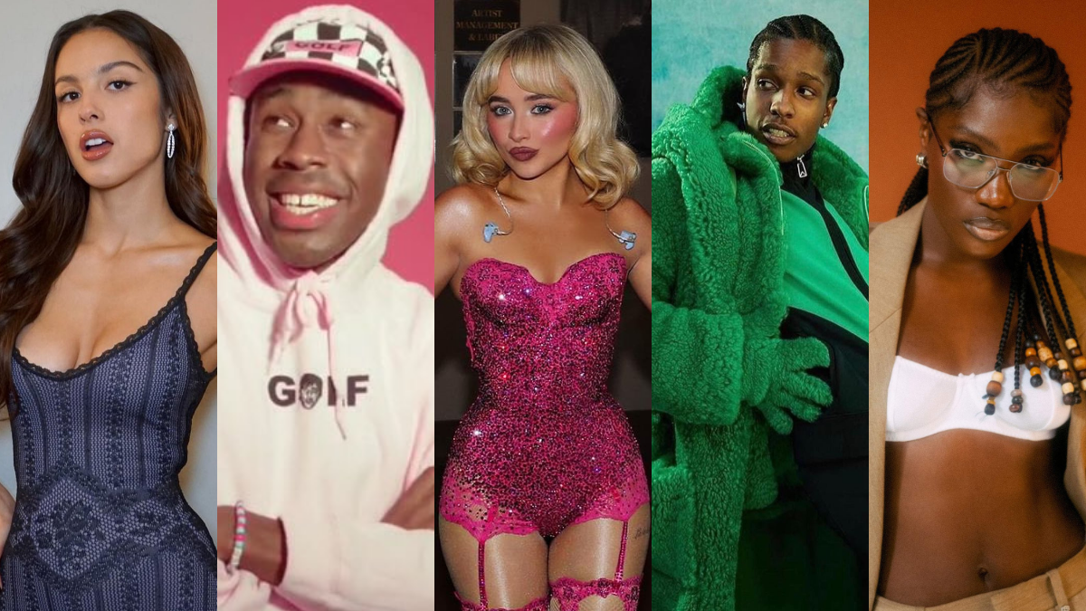 Olivia Rodrigo, Tyler The creator, Sabrina Carpenter, Asap Rocky y Doechii.