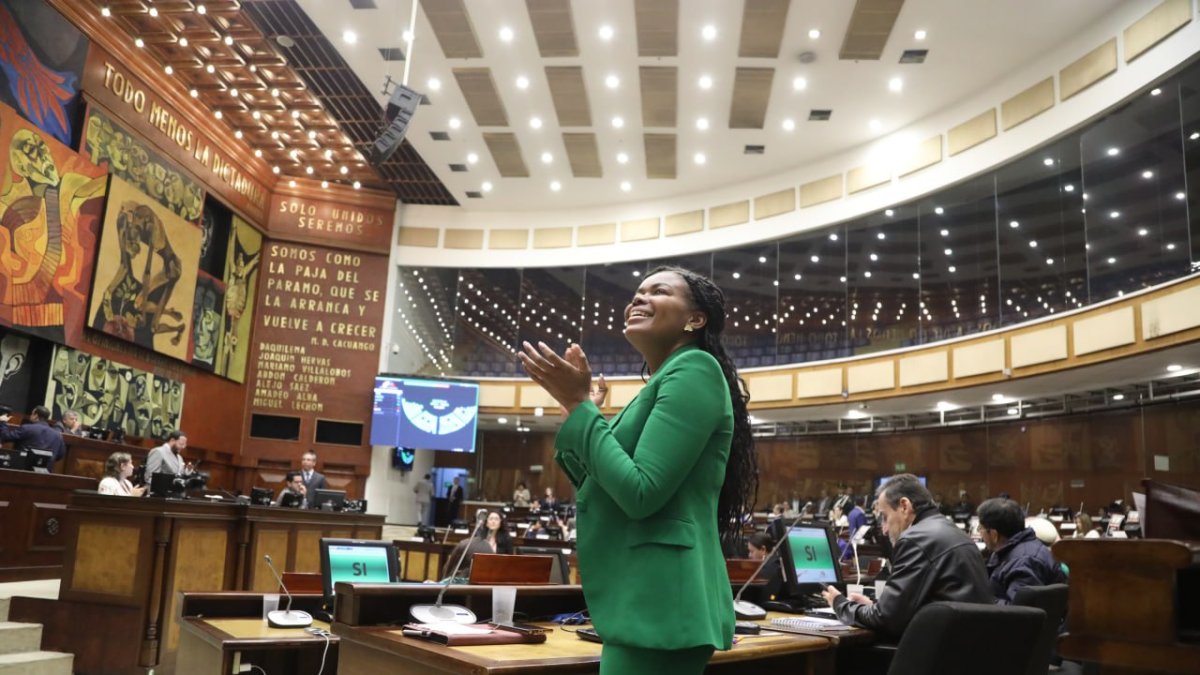 La correísta Paola Cabezas planteó la moción para que se fiscalice el derrame de crudo.