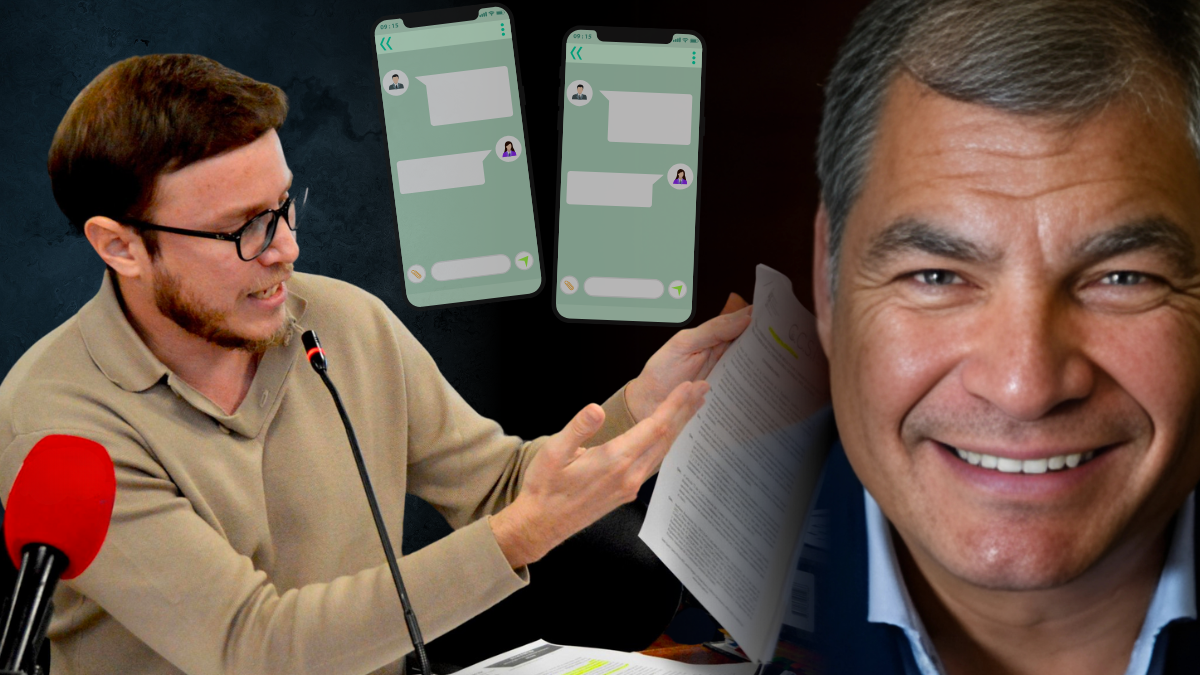 Rafael Corrrea y Augusto Verduga, exconsejero de participación, mantenían chats por la aplicación Wire.