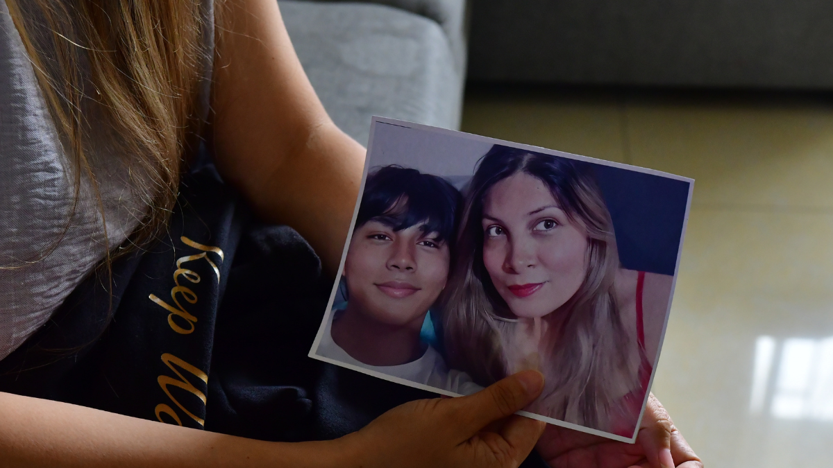 Rick en una fotografía junto a su madre. La foto fue tomada un mes antes de su muerte