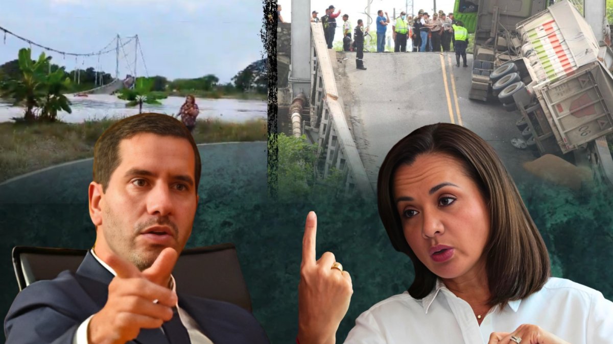 El ministro Roberto Luque cuestiona a la prefecta del Guayas ante declaraciones del puente caído en Daule