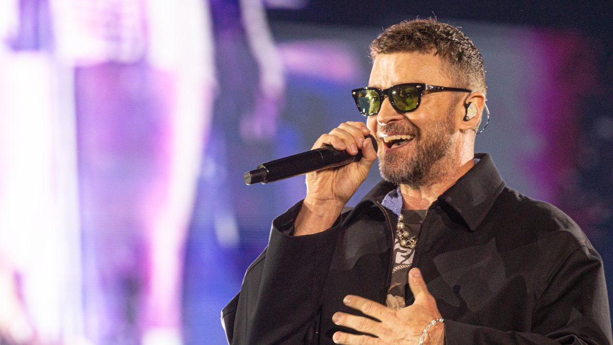 Justin Timberlake se presentó durante la segunda jornada del festival de música Lollapalooza Chile, en la comuna de Cerrillos.