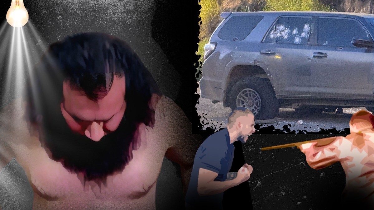 Un fotomontaje de Alias Fito, jefe de Los Choneros.