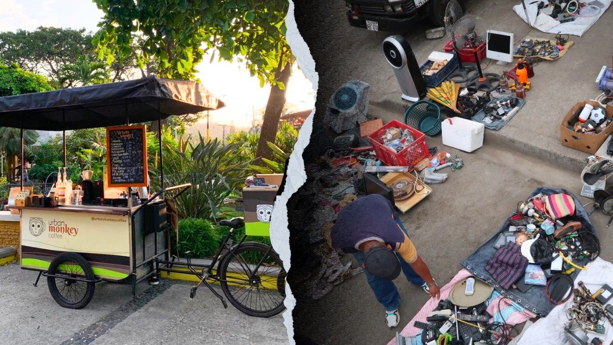 Fotomontanje relacionado con el 'Mall del Piso', sector del suburbio de Guayaquil.