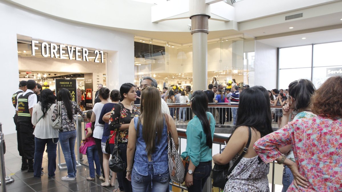 El día que Forever 21 abrió su tienda en Guayaquil, en un centro comercial, en el 2014.