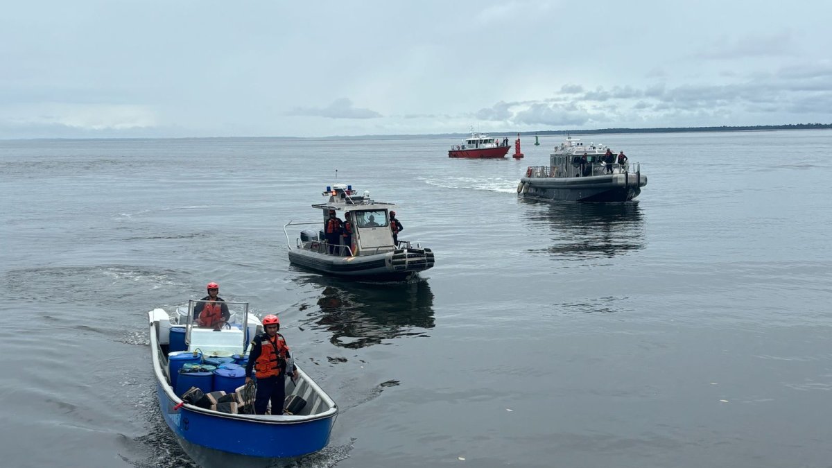 Embarcaciones de la Armada de Colombia en un operativo. Imagen referencial.