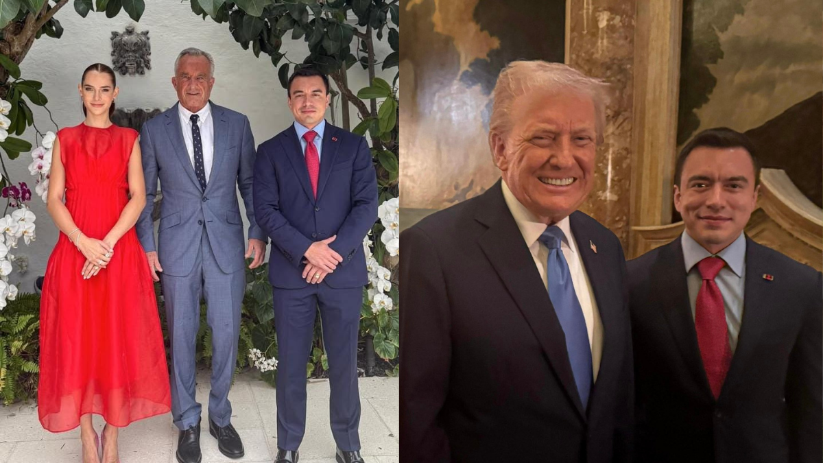 Fotos del encuentro entre Donald Trump y Daniel Noboa.