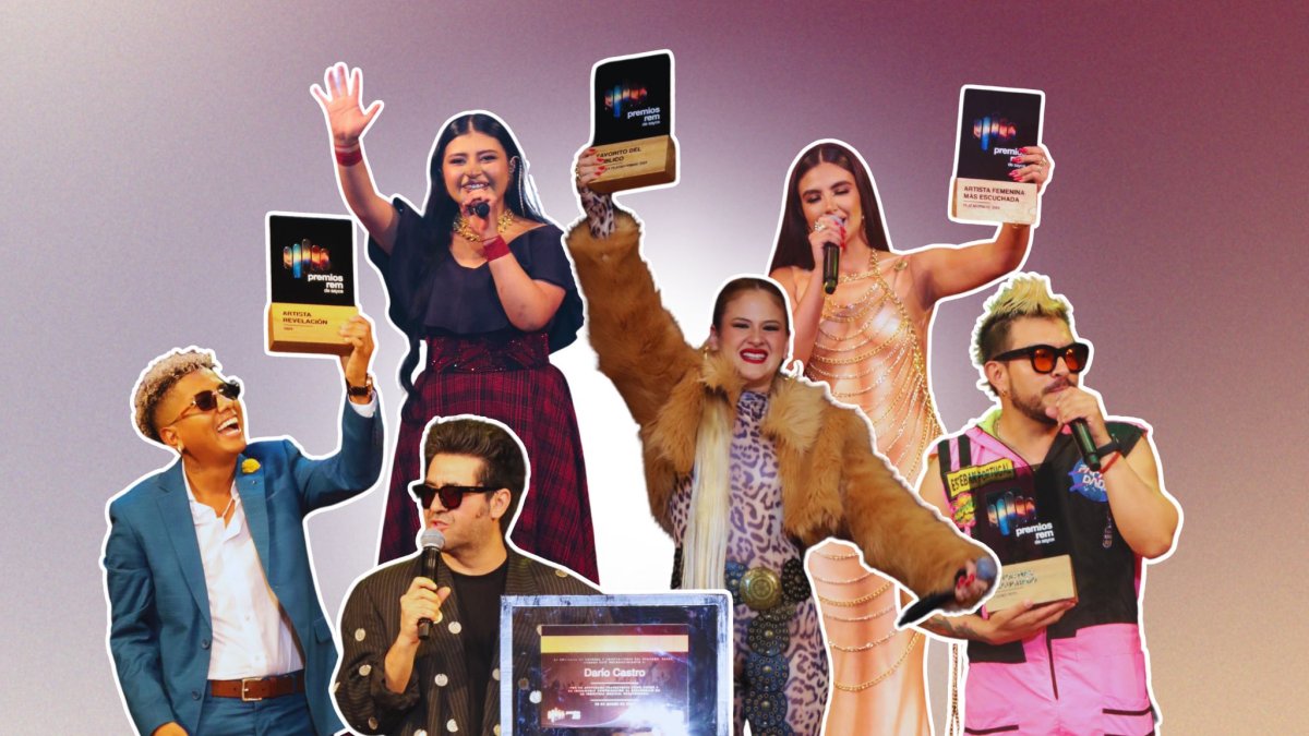 Parte de los ganadores de los premios REM