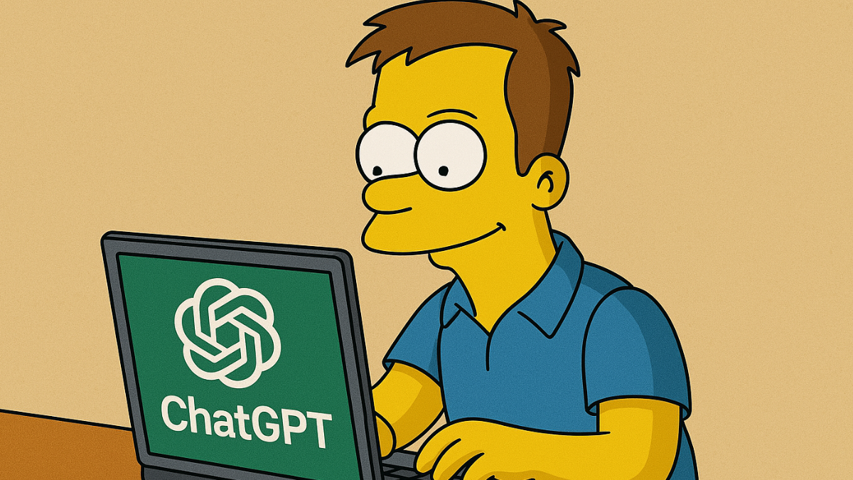 Personaje con el estilo de Los Simpson hecho por inteligencia artificial