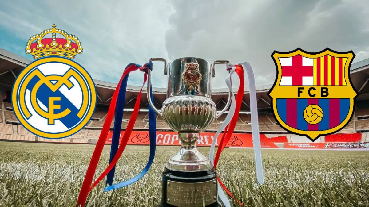 Real Madrid y FC Barcelona se enfrentan por el título de la Copa del Rey.