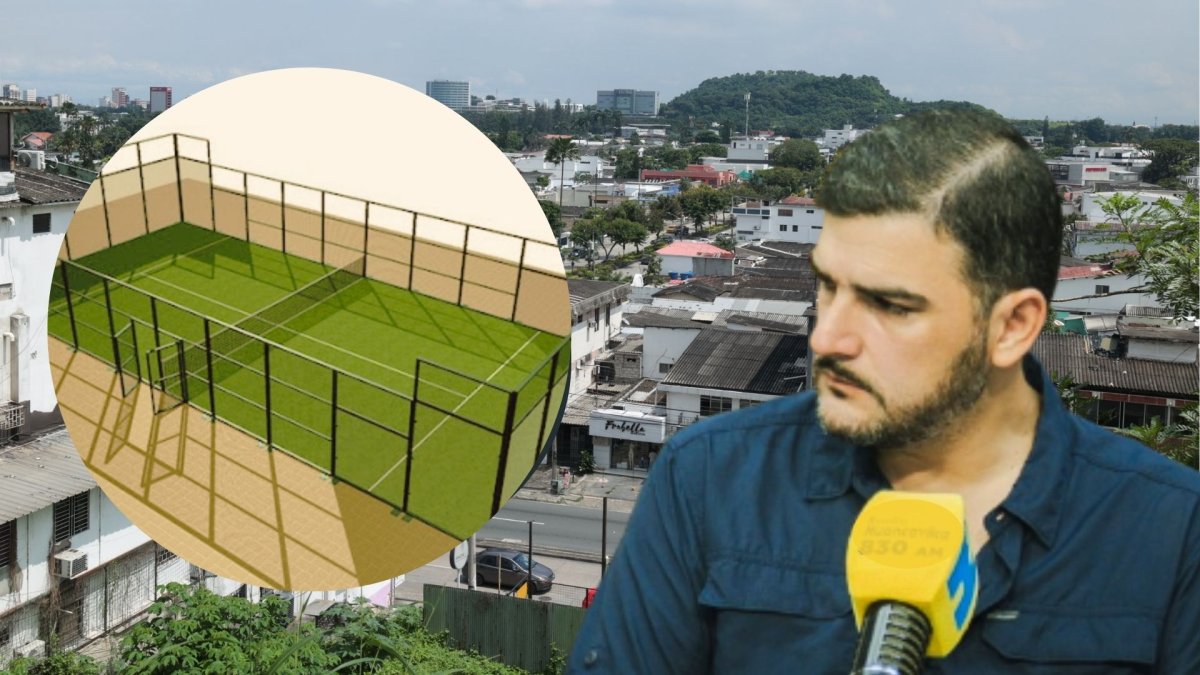 La Alcaldía explicó la razón de la paralización de la obra de canchas de pádel en Urdesa.