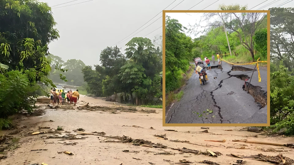 La grieta en la vía Sambembe-Julcuy, a la altura de El Guarango, mantiene en alerta a comunidades
