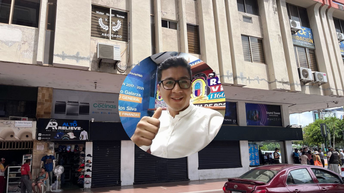 A este edificio, ubicado en pleno centro de Machala, entró el sicario y disparó al abogado.