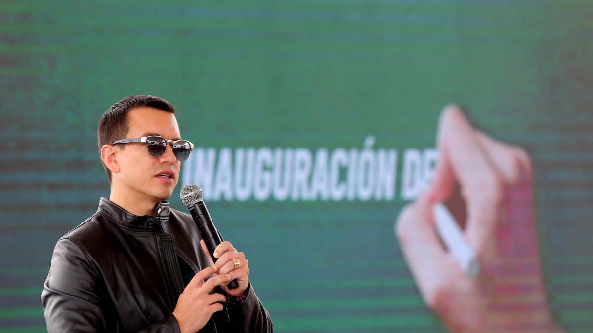 El presidente y candidato Daniel Noboa Azín.