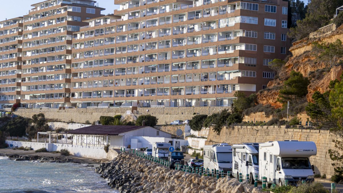 Vista de unas caravanas en la zona de El Toro en Calvià (Mallorca) este viernes 4 de abril de 2025.