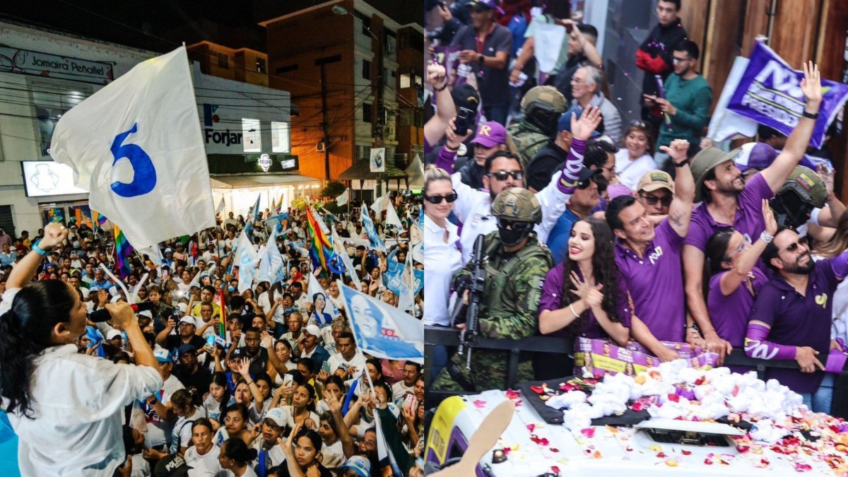 La candidata por el movimiento Revolución Ciudadana,  Luisa González, estuvo en una de las provincias. El presidente-candidato Daniel Noboa, del movimiento ADN, estuvo en Cuenca el viernes. 