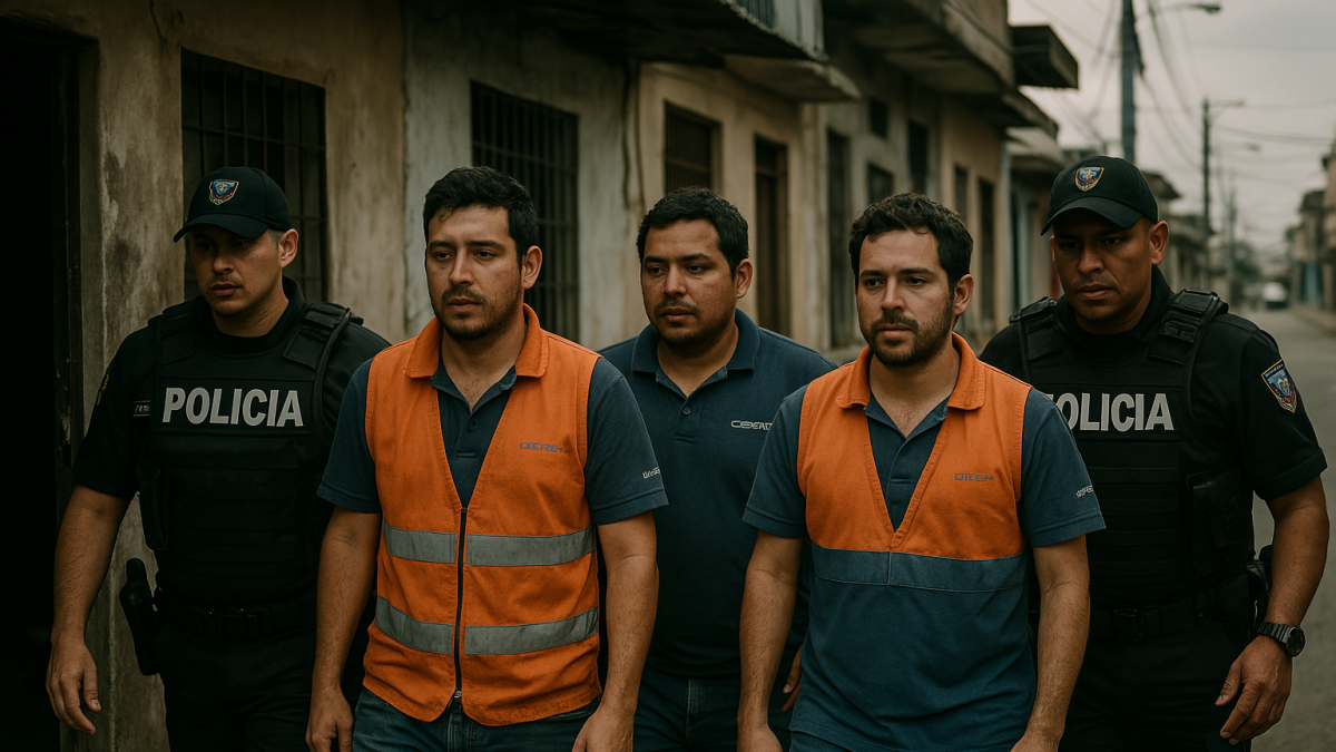 HECHO CON I.A | Los trabajadores fueron liberados por la Policía.