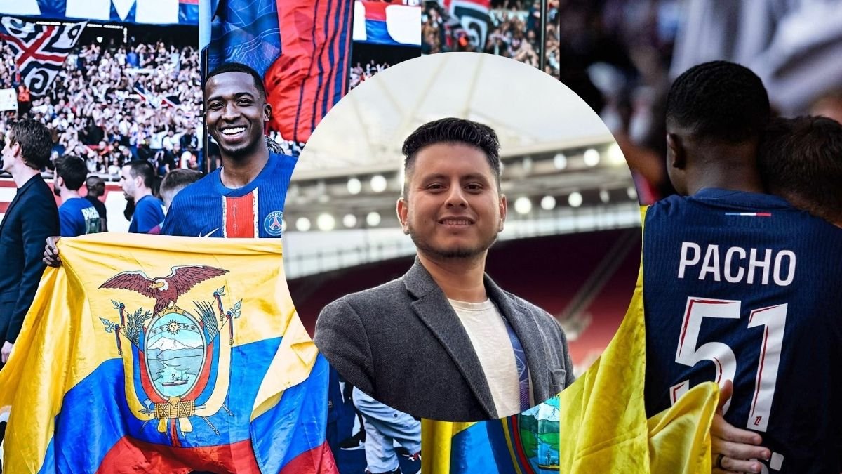 Darío Araujo periodista ecuatoriano dueño de la bandera que tenía Willian Pacho cuenta toda la historia,