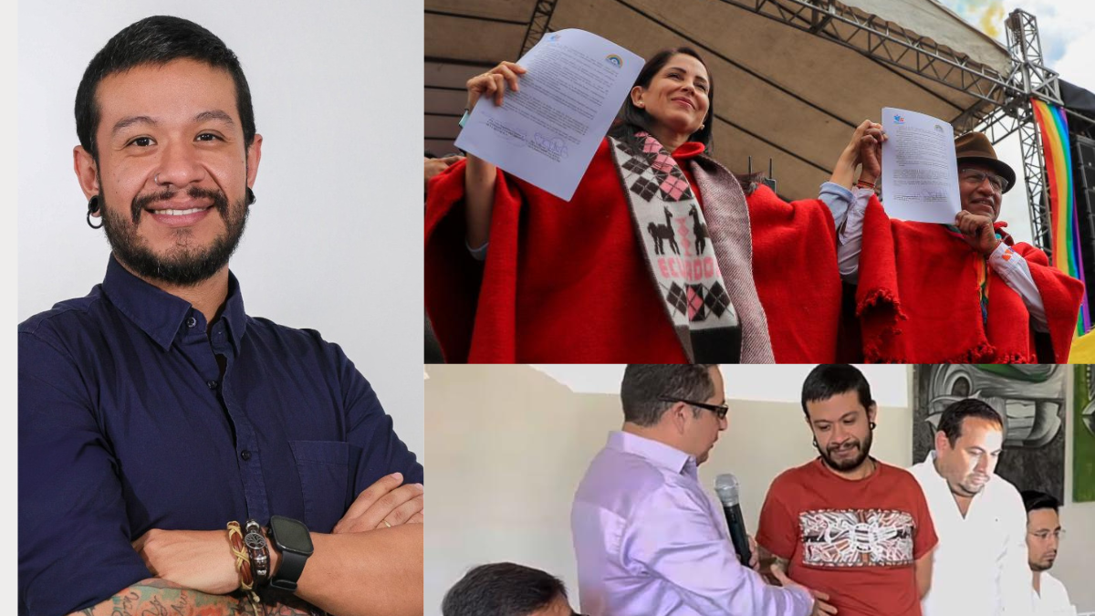 Galo Almeida, presidente de Centro Democrático. El movimiento anunció su apoyo a Luisa González, que cuenta con el respaldo de Pachakutik.