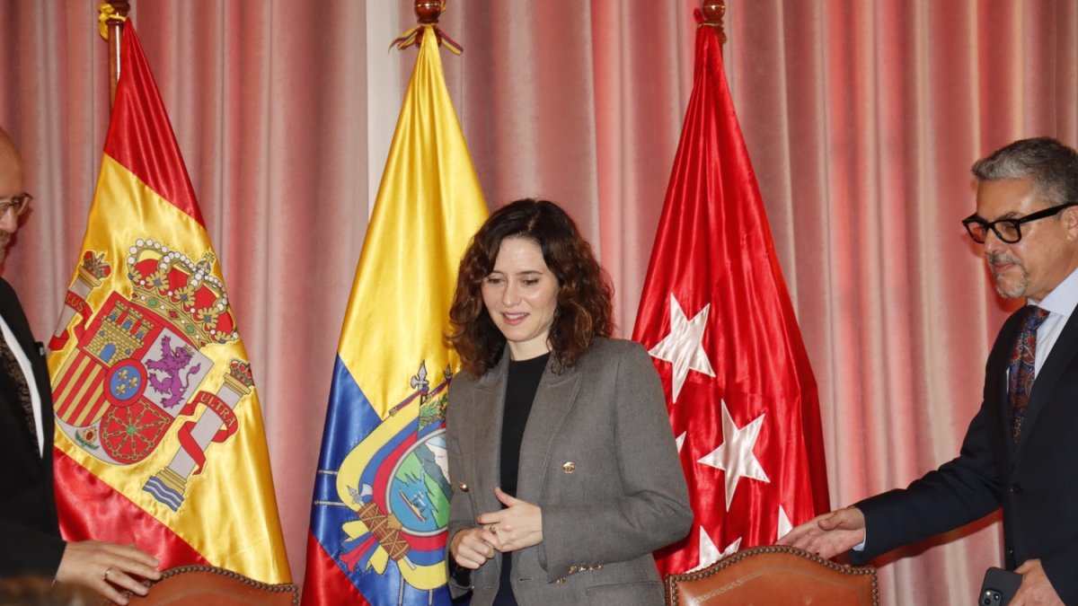 Isabel Díaz Ayuso, presidenta de la Comunidad de Madrid, está en Quito.