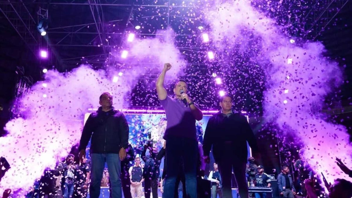 El presidente-candidato Daniel Noboa estuvo el 8 de abril en Cuenca.