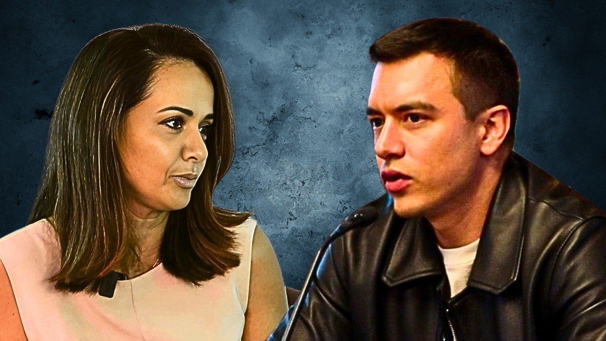 La prefecta del Guayas y el presidente de la República.