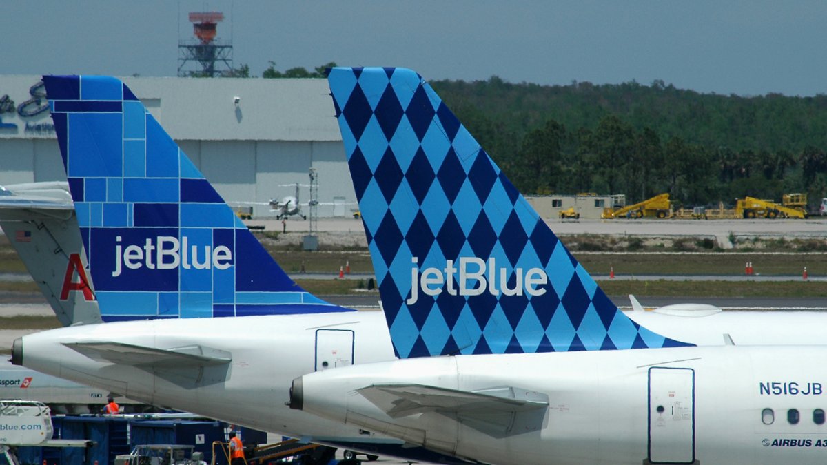 Naves de la aerolínea JetBlue.