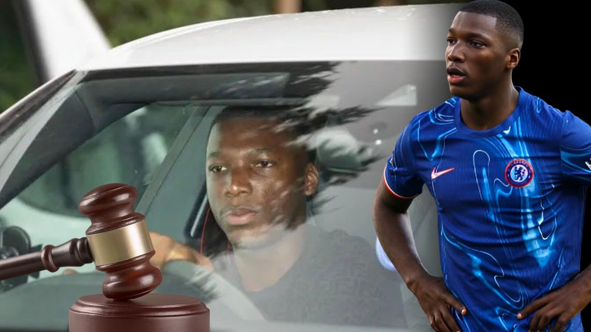 Moisés Caicedo jugador del Chelsea de Inglaterra y su Audi.