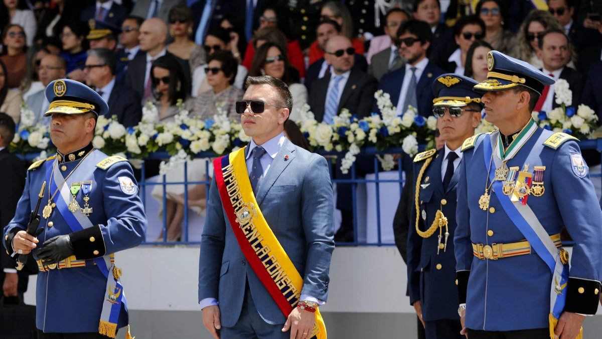 El presidente Daniel Noboa Azín.