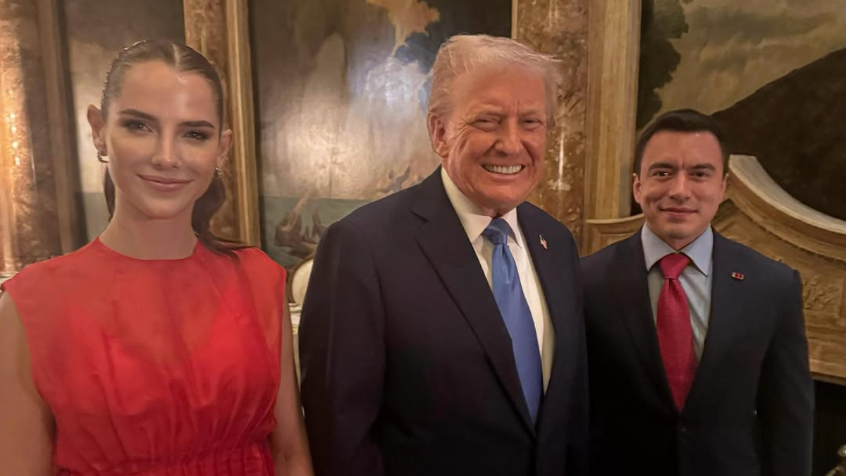 Daniel Noboa y Donald Trump durante su reunión.