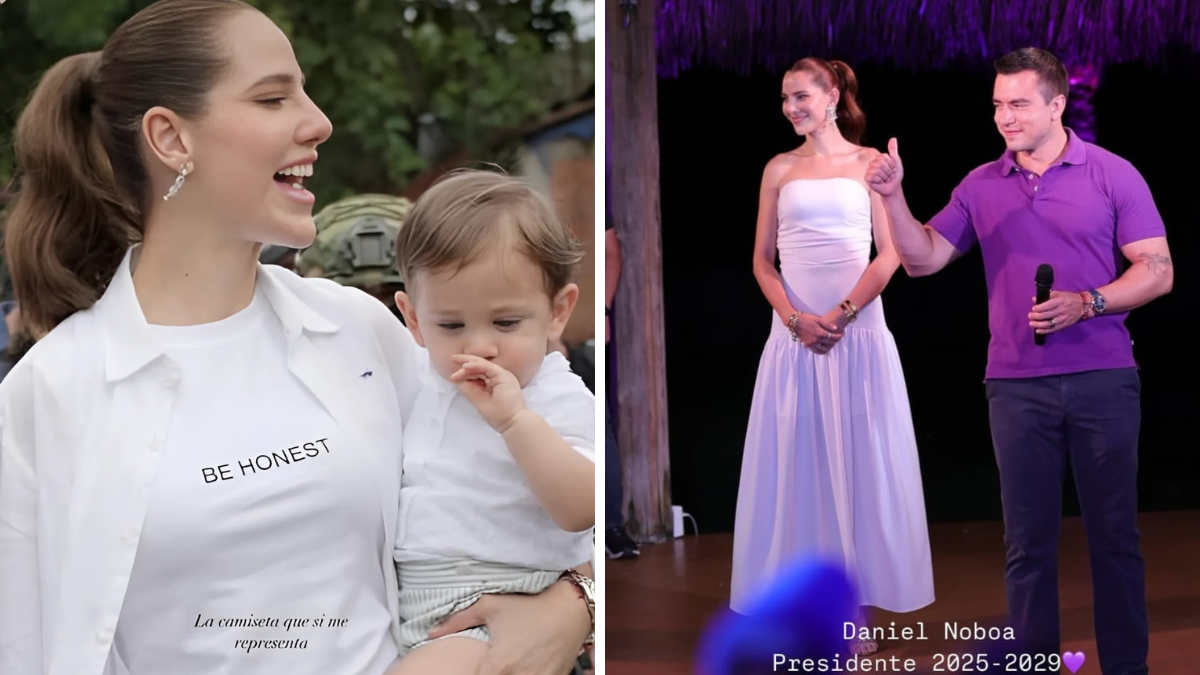 Los looks de Lavinia el día del triunfo de Noboa.