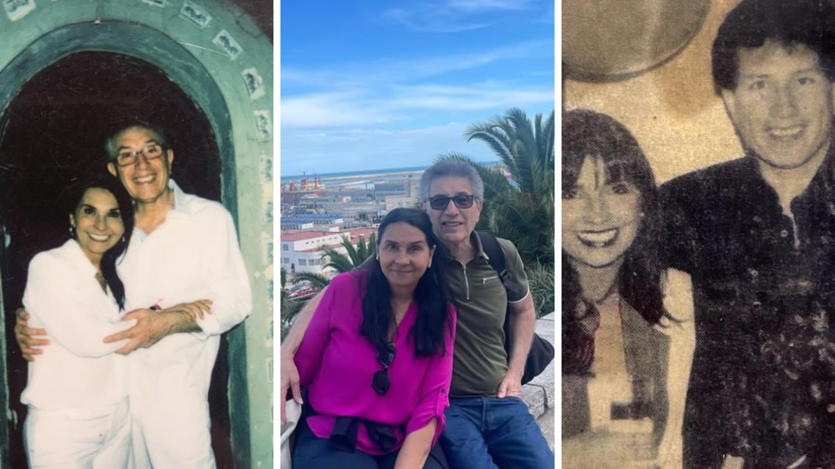 Ana Buljubasich y su esposo Nerio David Pérez, en una imagen compartida por ella hace ocho semanas.