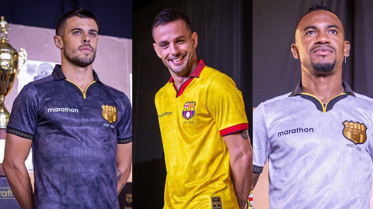 Las camisetas de Barcelona SC por el Centenario.