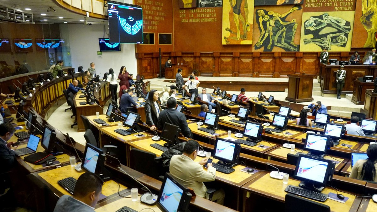 El bloque correísta en la actual Asamblea.