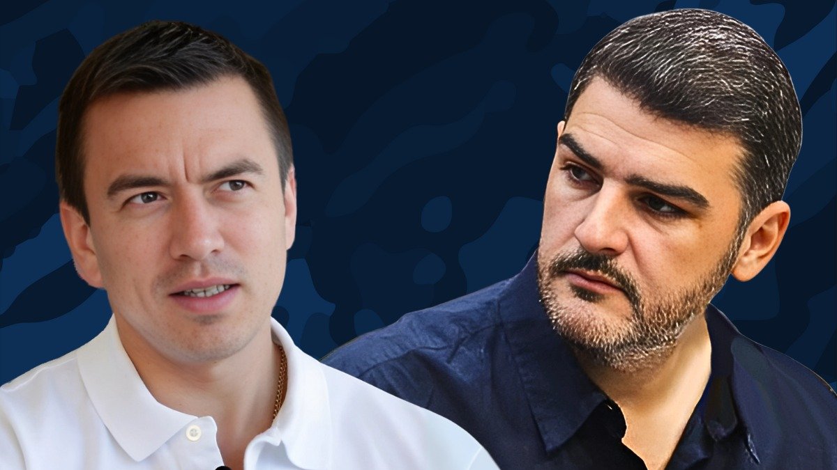 El presidente de Ecuador, Daniel Noboa, y el alcalde de Guayaquil, Aquiles Álvarez.