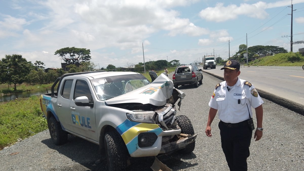 Accidente dejó a cuatro heridos.,