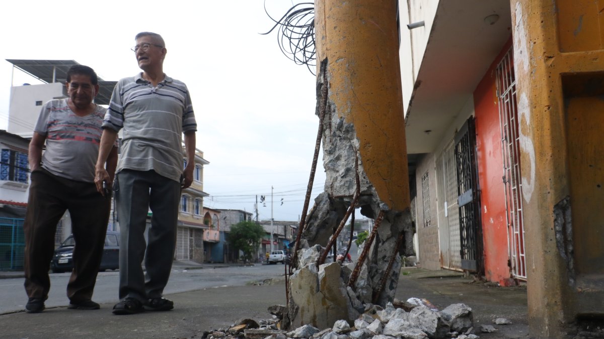 Situación. A algunos postes ya no les quedan ni las vigas de hierro.