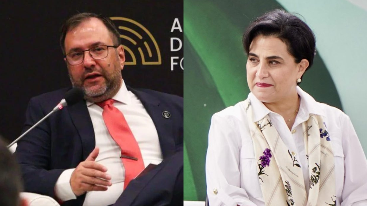 El canciller venezolano, Yván Gil, y su homóloga ecuatoriana, Gabriela Sommerfeld.