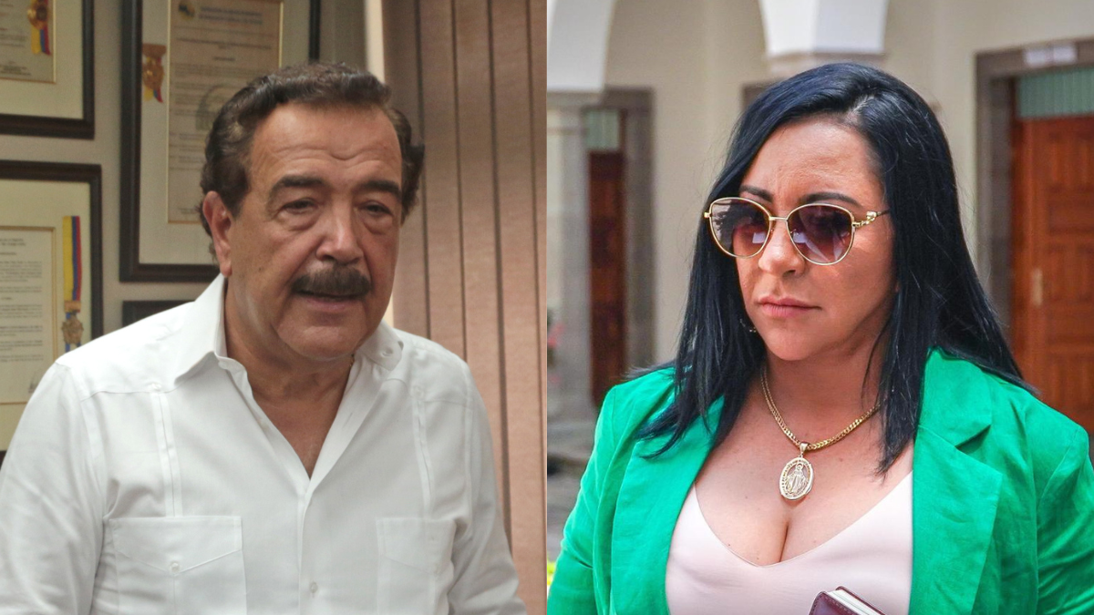 La líder del Partido Social Cristiano, Jaime Nebot, y la militante y prefecta de Esmeraldas, Roberta Zambrano.