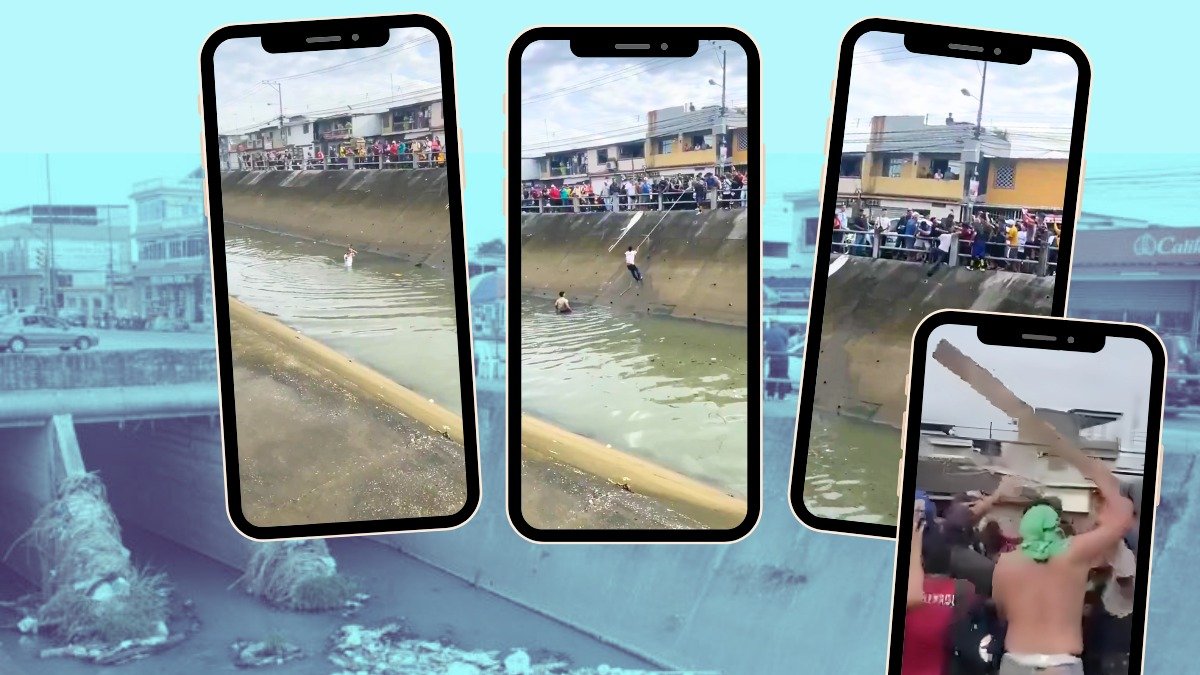 Videos del momento en que fue rescatado y golpeado se han vuelto virales