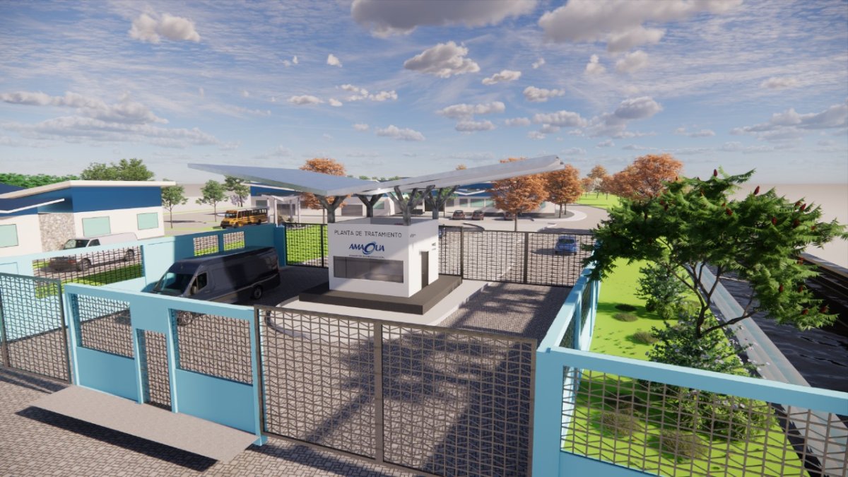 Render de la Planta de Tratamiento de Agua Potable, que estará en La Puntilla.