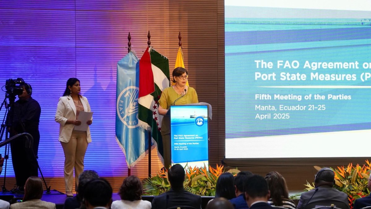 Cita. La viceministra de Pesca, Ivanova Cereceda, en el Acuerdo sobre Medidas del Estado Rector del Puerto.