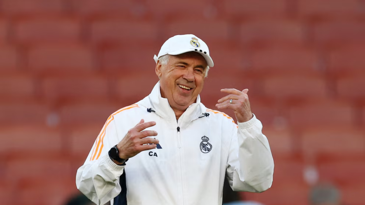 Carlo Ancelotti, italiano entrenador de Real Madrid.