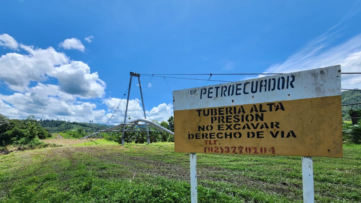 El Sistema de Oleoducto Transecuatoriano (SOTE) en Esmeraldas.