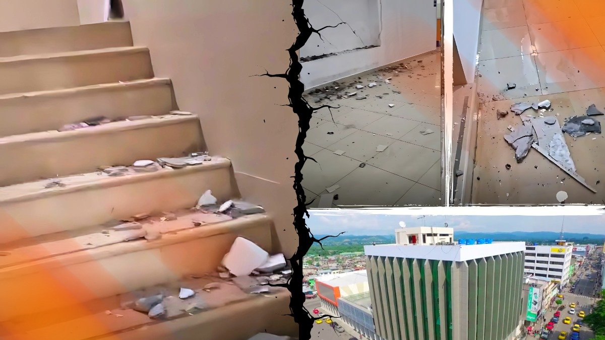 Las instalaciones de la Prefectura de Esmeraldas quedaron afectadas tras el temblor de magnitud 6.0.